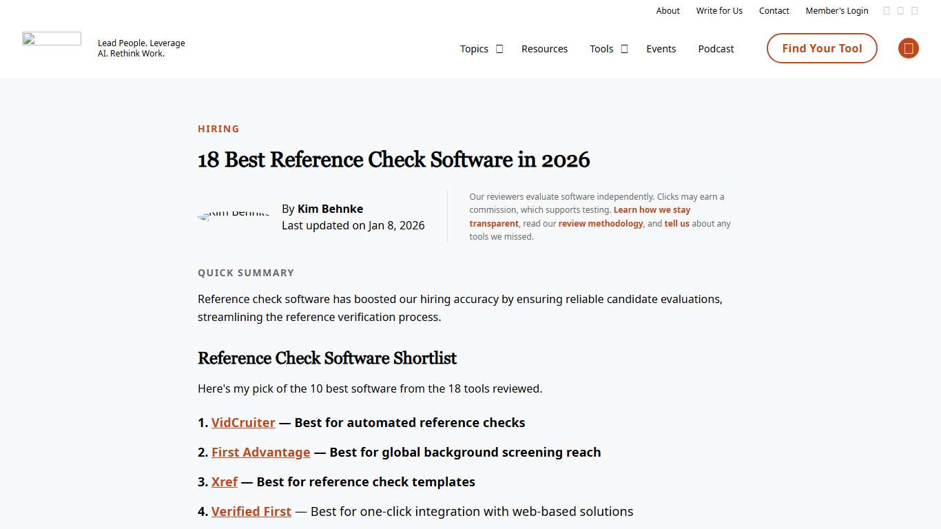 18 Best Reference Check Software in 2026